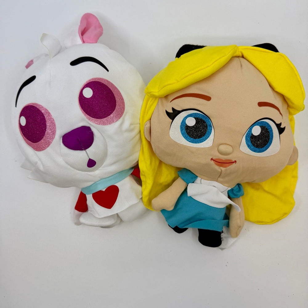 Disney Doorables Plush Alice & White Rabbit Stuffed Toy Bundle Just Play